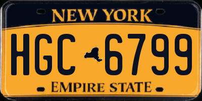 NY license plate HGC6799