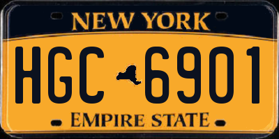 NY license plate HGC6901