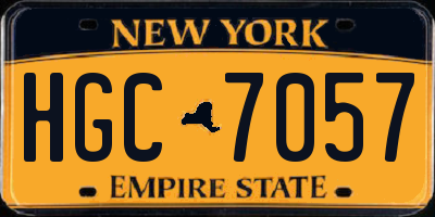 NY license plate HGC7057