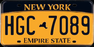 NY license plate HGC7089