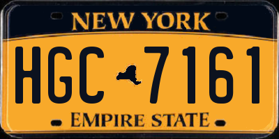 NY license plate HGC7161