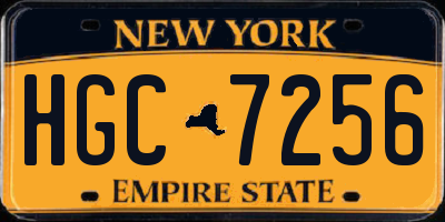 NY license plate HGC7256