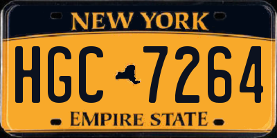 NY license plate HGC7264