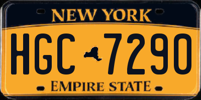 NY license plate HGC7290