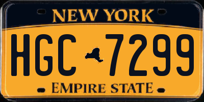 NY license plate HGC7299