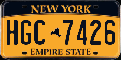 NY license plate HGC7426