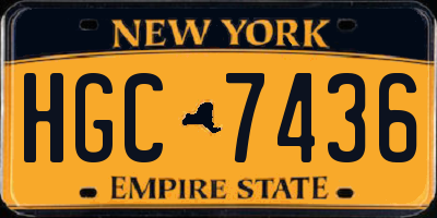 NY license plate HGC7436