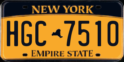 NY license plate HGC7510
