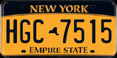 NY license plate HGC7515