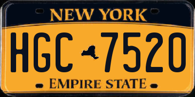 NY license plate HGC7520