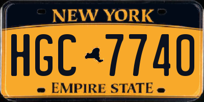 NY license plate HGC7740