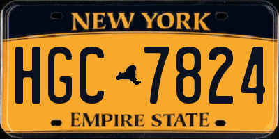 NY license plate HGC7824