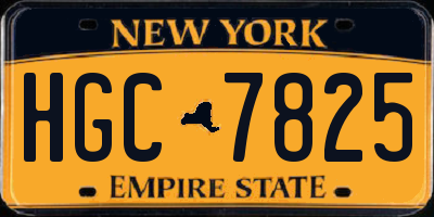 NY license plate HGC7825