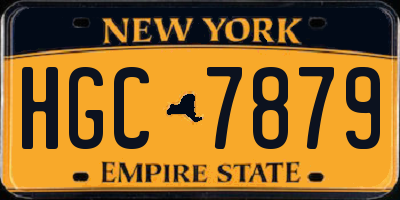 NY license plate HGC7879