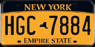 NY license plate HGC7884