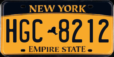 NY license plate HGC8212