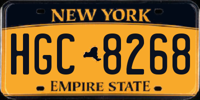 NY license plate HGC8268