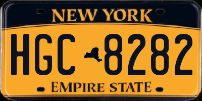 NY license plate HGC8282