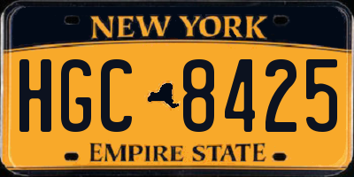 NY license plate HGC8425