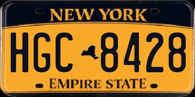 NY license plate HGC8428