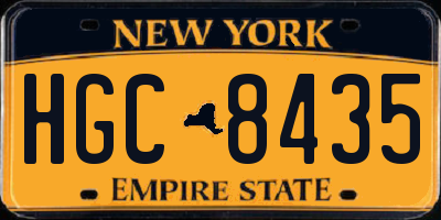 NY license plate HGC8435