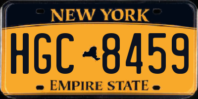 NY license plate HGC8459