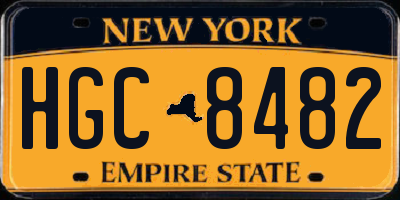 NY license plate HGC8482