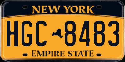 NY license plate HGC8483