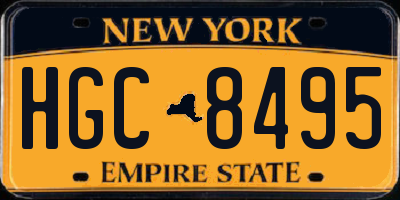 NY license plate HGC8495