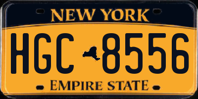 NY license plate HGC8556