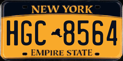 NY license plate HGC8564