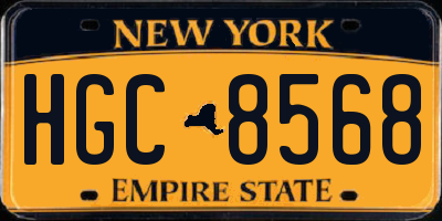 NY license plate HGC8568