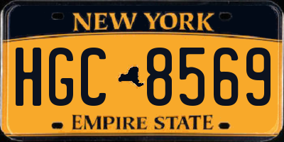 NY license plate HGC8569