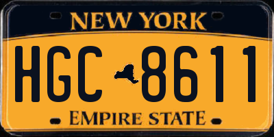 NY license plate HGC8611