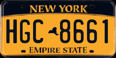 NY license plate HGC8661
