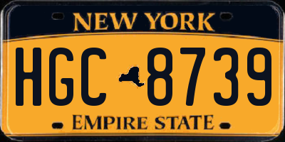 NY license plate HGC8739