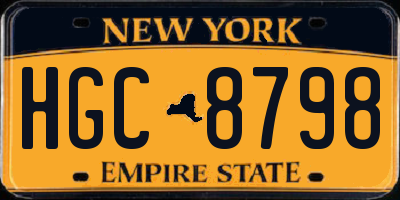 NY license plate HGC8798
