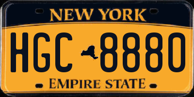 NY license plate HGC8880