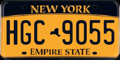 NY license plate HGC9055