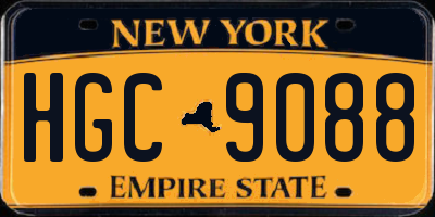 NY license plate HGC9088