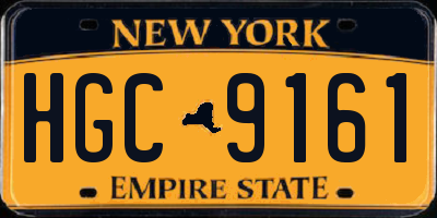 NY license plate HGC9161