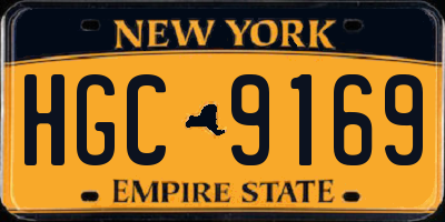 NY license plate HGC9169