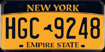 NY license plate HGC9248
