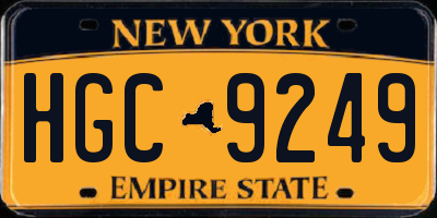 NY license plate HGC9249