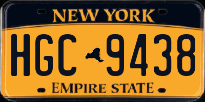 NY license plate HGC9438