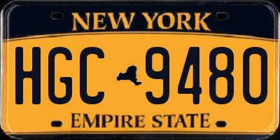 NY license plate HGC9480