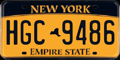 NY license plate HGC9486