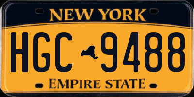 NY license plate HGC9488