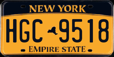NY license plate HGC9518