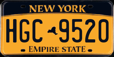 NY license plate HGC9520